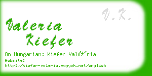 valeria kiefer business card